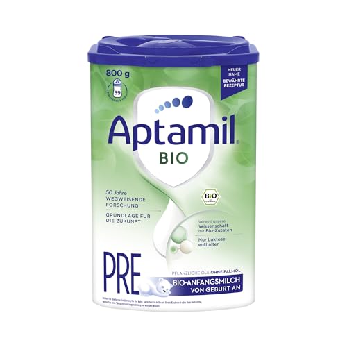 Aptamil Bio Pre – Anfangsmilch von Geburt an – Pflanzliche Öle ohne Palmöl – 1 x 800 g von Aptamil