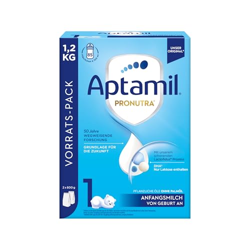 Aptamil Pronutra 1 – Anfangsmilch von Geburt an – Im praktischen 1,2 kg Vorratspack und ohne Palmöl von Aptamil