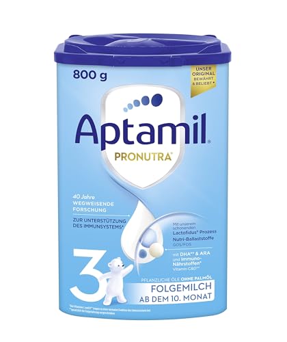 Aptamil Pronutra 3 – Folgemilch nach dem 10. Monat, Mit DHA & ARA, Ohne Palmöl, Babynahrung, Milchpulver, 1x 800 g (Packung mit 6) von Aptamil