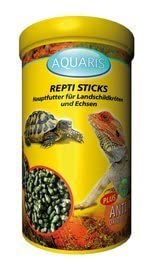 AQUARIS Repti Sticks Schildkrötenfutter für Alle Sumpf- Wasser- und Landschildkröten Anderen Reptilien mit vergleichbaren Ernährungsbedürfnissen 75 g 250 ml von AQUARIS