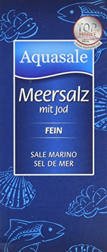 Aquasale Meersalz mit Jod, 12er Pack (12 x 500 g Packung) von Aquasale