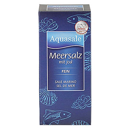 Aquasale Meersalz mit Jod 6 x 500 g von Aquasale