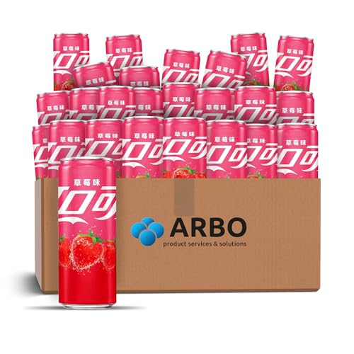 24x Cola Erdbeeren Geschmack 330ml 24er Dosen Strawberry Flavour China Edition - ArBo-Living Quality von ArBo-Living