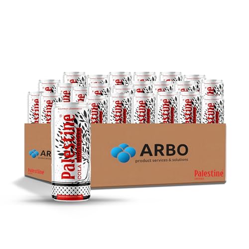 24x Palestine Cola Zuckerfrei/Sugarfree – 330ml Dosen – Authentischer Geschmack, Unterstützt Gaza - Palestina Cola - Ideal für Solidarität – Erfrischungsgetränk Alternative von ArBo-Living