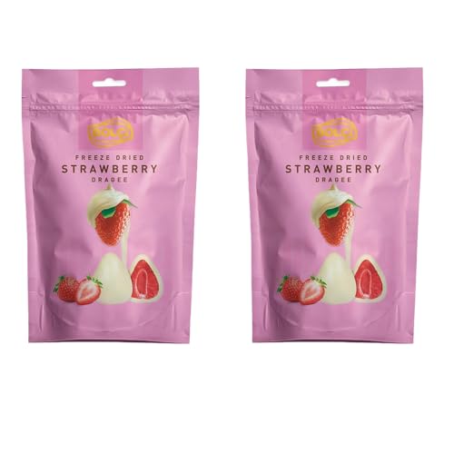 2x Bolci Schokoerdbeeren Gefriergetrocknete Erdbeeren in weißer Vollmilch-Schokolade je 80g- fruchtig und knackig - Freeze dried Strawberry White Chocolate - ArBo-Living Quality von ArBo-Living