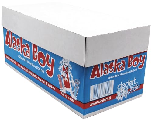 Alaska Boy Icesticks (20x 500ml) | 200x Wassereis mit je 50ml | zum einfrieren | vegan | glutenfrei | laktosefrei | Großpackung mit 5x verschiedene Geschmacksrichtungen von ArBo-Living