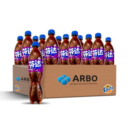 Fan Grape/Traube 500ml 12er Pack - intensiver Traubengeschmack - China Edition - Trauben mit feiner Kohlensäure versetzt, PET Flaschen - ArBo-Living Quality von ArBo-Living