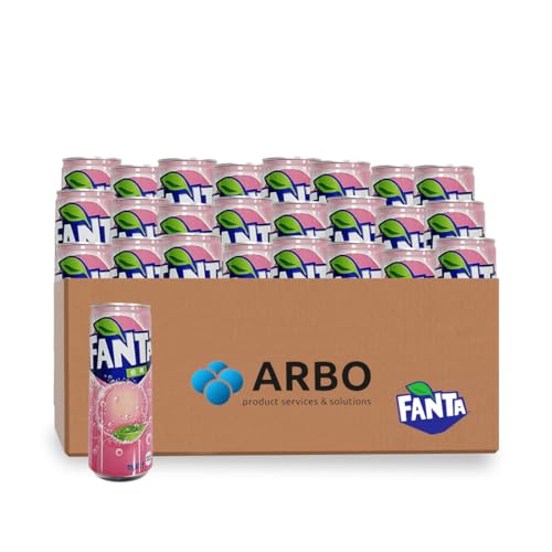 Fanta Pfirsich White Peach 24x 500ml Dose - intensiver weißer Pfirsich Asia Japan Edition Exotischer Drink Special Edition ArBo-Living Quality von ArBo-Living