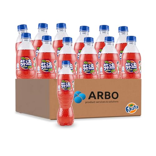 Fanta Watermelon 500ml 12er Pack - intensiver Wassermelonengeschmack - China Edition - Wassermelone mit feiner Kohlensäure versetzt, PET Flaschen - ArBo-Living Quality von ArBo-Living