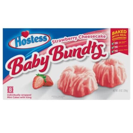 Hostess Baby Bundts Strawberry Cheesecake Erdbeer-Kuchen 284g, liebevoll gebackene Mini-Kuchen für jeden Moment! ArBo-Living Quality von ArBo-Living