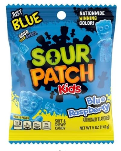 Sour P Kids Blue Raspberry - Big Bag 141g Packung - Fruchtgummi Amerikanische Süßigkeiten Original aus USA - ArBo-Living Quality von ArBo-Living