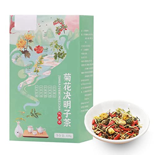 Kräutertee, Chrysanthemen-Kassia-Samen-Tee-Kombination, Blumentee, Gesundheitstee, Rein Natürlich, 120 G, 20 Stück von Aramox