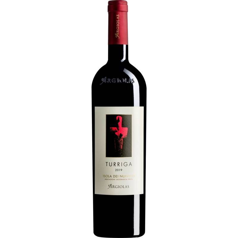 Argiolas Turriga Isola dei Nuraghi Rosso, Isola dei Nuraghi IGP, Sardinien, 2019, Rotwein von Argiolas Spa, Serdiana (CA), Via Roma 56/58