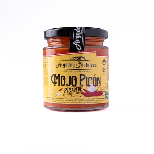 Argodey Fortaleza Mojo Picón Picante 200g - Authentische Kanarische Sauce, Perfekt und Vielseitig zum Streichen auf Brot, Toast, Arepas, Kartoffeln. Ohne Konservierungsstoffe und künstliche Zusätze. von Argodey Fortaleza