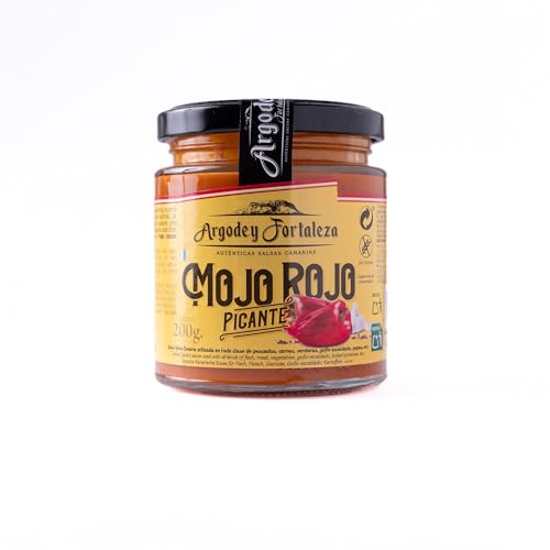 Argodey Fortaleza Mojo Rojo Picante 200g - Authentische Kanarische Sauce, Perfekt und Vielseitig zum Streichen auf Brot, Toast, Arepas, Kartoffeln. Ohne Konservierungsstoffe und künstliche Zusätze. von Argodey Fortaleza