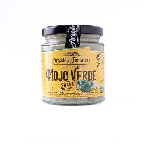 Argodey Fortaleza Mojo Verde Suave 200g - Authentische Kanarische Sauce, Perfekt und Vielseitig zum Streichen auf Brot, Toast, Arepas, Kartoffeln. Ohne Konservierungsstoffe und künstliche Zusätze. von Argodey Fortaleza