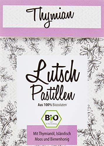 Aries BIO Thymian Lutschpastillen – Halsbonbons mit Isländisch Moos Extrakt und Bio Thymianöl – 30g von ARIES