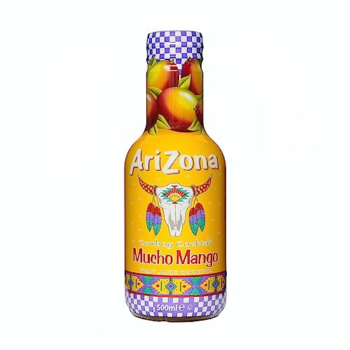 AriZona - Cowboy Cocktail Mango – Fruchtsaft 100 % Vergnügen – aromatisiert und erfrischend, 500 ml – 3 Stück (Verpackung kann variieren) von Arizona