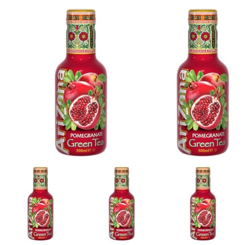 AriZona Green Tea Pomegranate, 500 ml (Packung mit 5) von Arizona