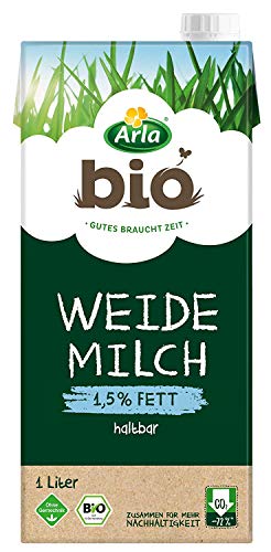 Arla BIO Haltbare Weidemilch 1.5% Fett, Bio H-Milch aus artgerechter Tierhaltung, 12x1 l von Arla