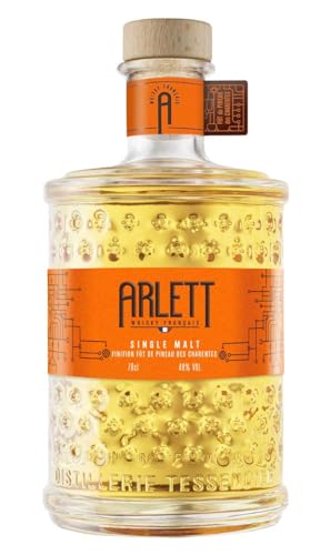 Arlett Single Malt Finition Fût de Pineau des Charentes Whisky | Französischer Whisky | Gereift in ehemaligen Pineau des Charentes Fässern | 1 x 700ml von Arlett