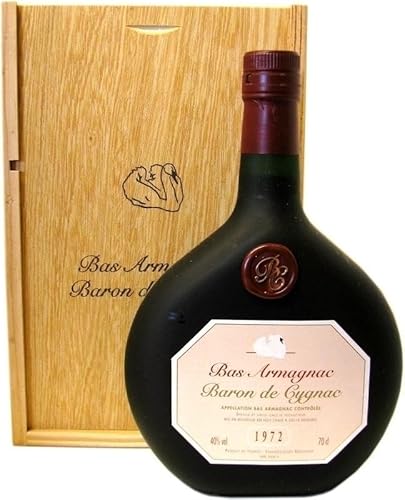 Rarität: Armagnac Baron de Cygnac 0,7l Jahrgang 1972 incl. Holzkiste von Armagnac Baron de Cygnac