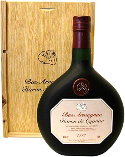 Rarität: Armagnac Baron de Cygnac 0,7l Jahrgang 1973 incl. Holzkiste von Armagnac Baron de Cygnac