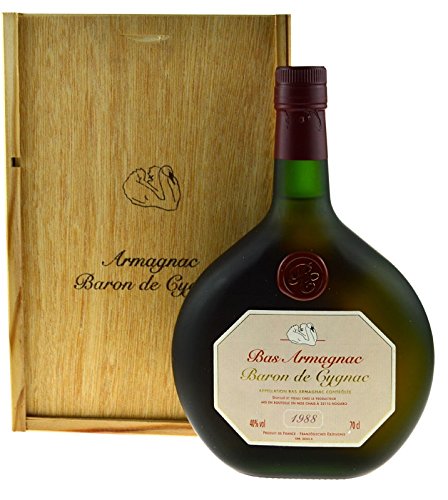 Rarität: Armagnac Baron de Cygnac 0,7l Jahrgang 1988 incl. Holzkiste von Armagnac Baron de Cygnac