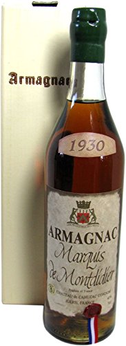 Rarität: Armagnac Marquis de Montdidier 0,7l Jahrgang 1930 mit Geschenkpackung von Armagnac Marquis de Montdidier