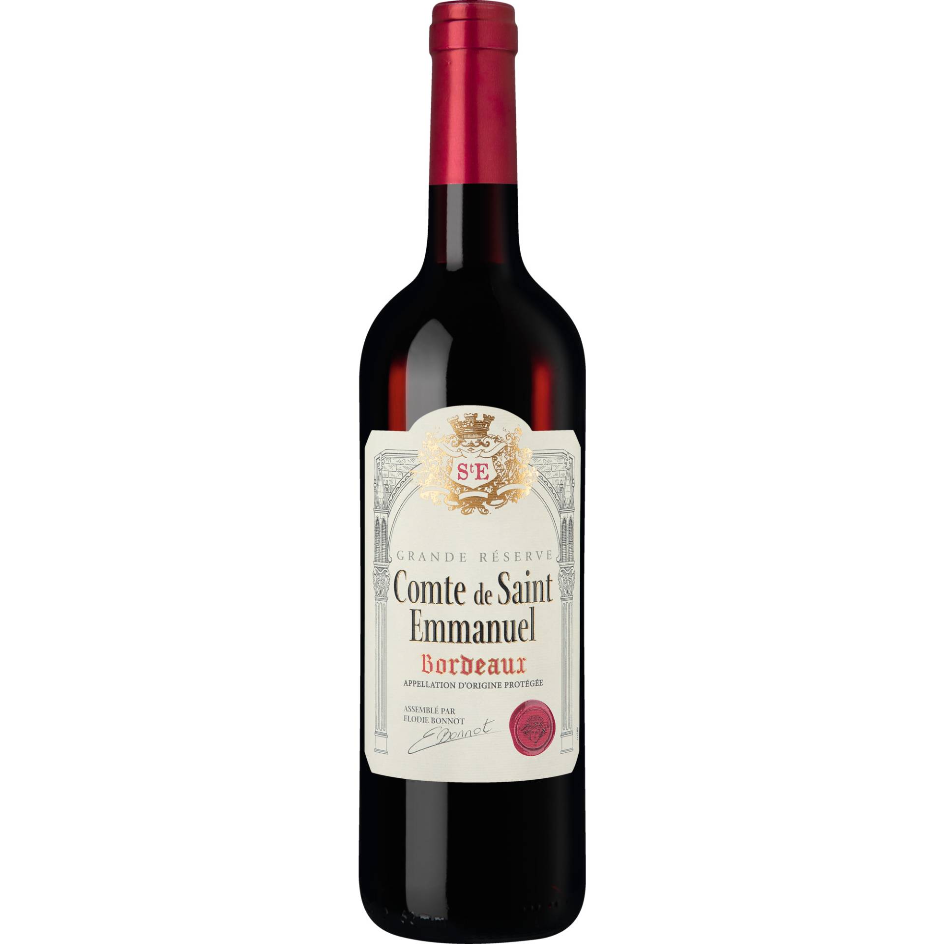 Comte de Saint Emmanuel, Bordeaux AOP, Bordeaux, 2023, Rotwein von Armand Chaperon, 33330 Saint-Emilion, France