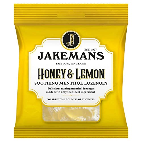 Jakemans Husten-Süßigkeiten, Honig und Zitrone, Menthol, 73 g, 4 Stück von Armona Trading LTD