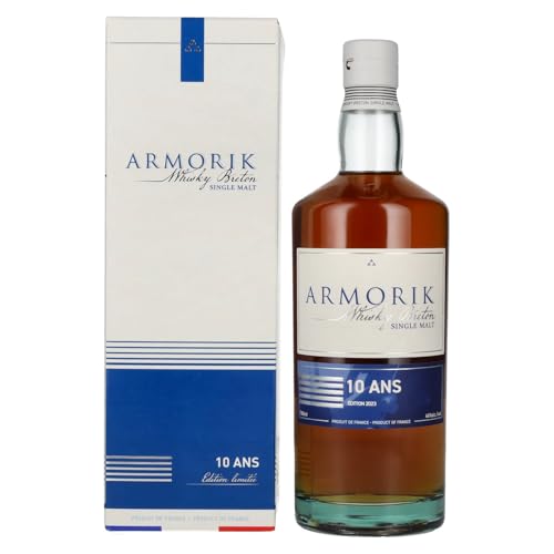 Armorik 10 Ans Whisky Breton Single Malt Edition Limitée 2023 46% Vol. 0,7l in Geschenkbox von Armorik