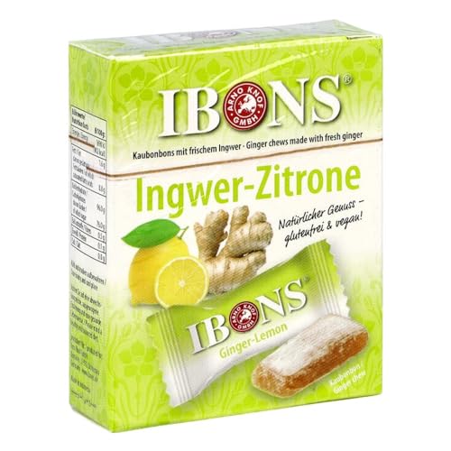 Ibons Ingwer Zitrone Box Kaubonbons 60 g von Arno Knof GmbH