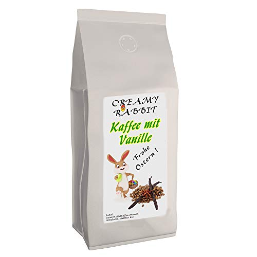 Osterkaffee „Creamy Rabbit“ mit Vanille-Geschmack | 500 g gemahlen | Aromatisierter Kaffee als Ostergeschenk | Flavoured Coffee von C&T