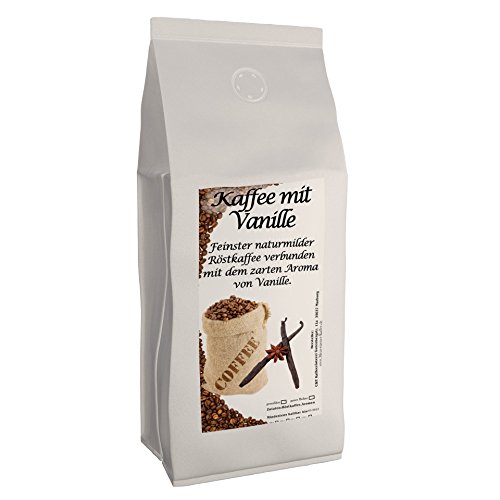 Aromakaffee - aromatisierter Kaffee Vanille, 1000 g ganze Bohnen - Spitzenkaffee - Schonend Und Frisch In Eigener Rösterei Geröstet von C&T