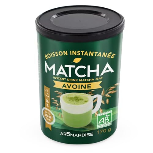 Aromandise - Latté Matcha Bio-Hafer 170 g – Instantgetränk von Aromandise