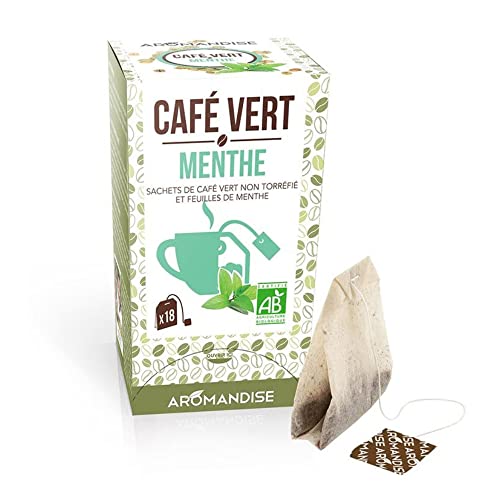 Rohkaffee mit Minze - 20 Beutel von Aromandise