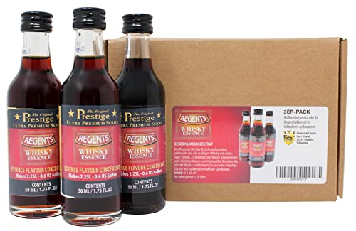 3er Pack Regents Whisky 50 ml Geschmacksessenz zum Aromatisieren von 3x 2,25 l alkoholischen Getränken von Aromhuset