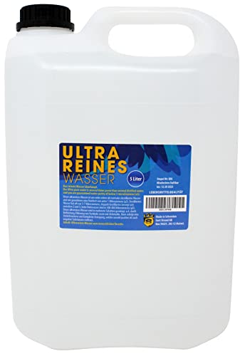 Ultrareines Wasser 5 L | hoher Reinheitsgrad von 1 Mikrosiemens | Reinstwasser | zum Trinken und Kochen geeignet | geschmacksneutral | keim- und chlorfrei von Aromhuset