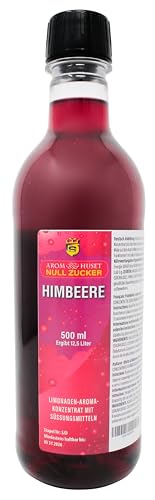 Zero Himbeere Getränkesirup Zuckerfrei - 500 ML - Funktioniert mit allen Wassersprudler von Aromhuset