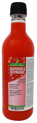 Zero Zuckerfrei Soda Grapefruit & Blutorange Konzentrat | 500ml-Flasche ergibt 12,5 L Getränk | Aspartamfrei | Ohne Zucker | Kalorienarm | ohne Nachgeschmack von Aromhuset