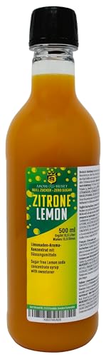 Zero Zuckerfrei Soda Zitrone Konzentrat | 500ml-Flasche ergibt 12,5 L Getränk | Aspartamfrei | Ohne Zucker | Kalorienarm | ohne Nachgeschmack von Aromhuset