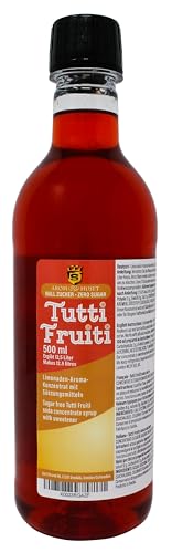 Zero Zuckerfreies Soda Tutti Fruiti konzentrat | 500ml-Flasche ergibt 12,5 L Getränk | Aspartamfrei | Zuckerfrei | Kalorienarm | ohne Nachgeschmack | für alle Wassersprudler | Exklusiv bei Amazon von Aromhuset