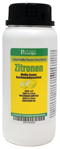 Zitronen Wodka-Geschmacksessenz 280 ml | professionelle Essenz für den Hausgebrauch und die Brennerei | 18,7 ml Essenz für 700 ml Getränk von Aromhuset