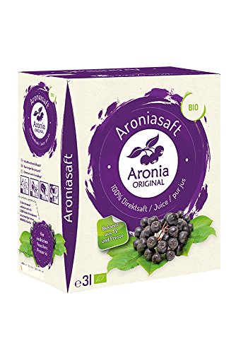 Aronia Original Naturprodukte GmbH 100% Bio Aronia-Muttersaft im Monatspack, 1er Pack (1 x 3 l) von Aronia Original