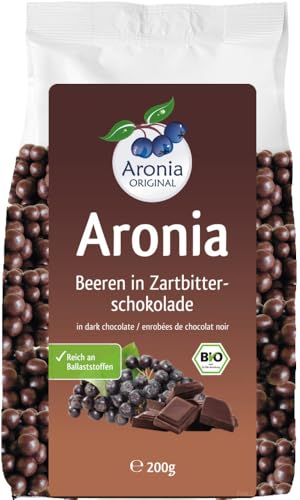 Bio Aroniabeeren in Zartbitterschokolade 2 x 200 gr von Aronia Original