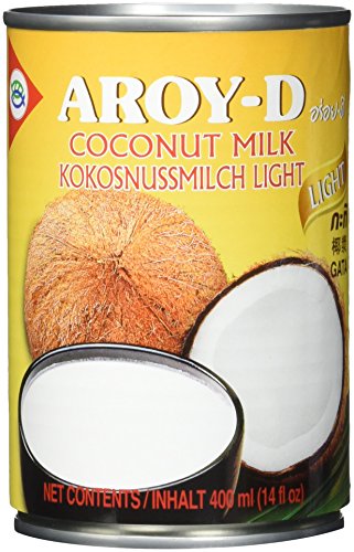 AROY-D Kokosnussmilch light, ca. 5,9% Fettgehalt, 4er Pack von Aroy-D