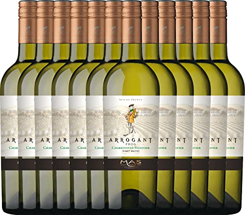 Ribet White Chardonnay Viognier Arrogant Frog Weißwein 12 x 0,75l VINELLO - 12 x Weinpaket inkl. kostenlosem VINELLO.weinausgießer von Arrogant Frog