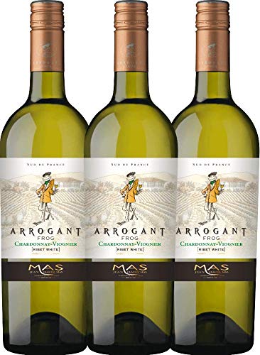 Ribet White Chardonnay Viognier Arrogant Frog Weißwein 3 x 0,75l VINELLO - 3 x Weinpaket inkl. kostenlosem VINELLO.weinausgießer von Arrogant Frog