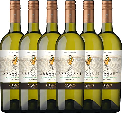 Ribet White Chardonnay Viognier Arrogant Frog Weißwein 6 x 0,75l VINELLO - 6 x Weinpaket inkl. kostenlosem VINELLO.weinausgießer von Arrogant Frog